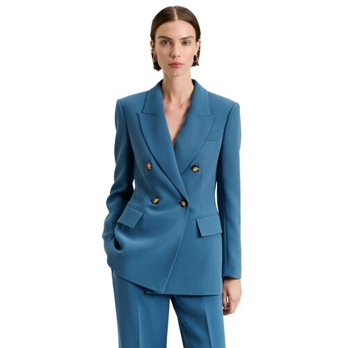 Veronika Maine Double Weave Longline Blazer